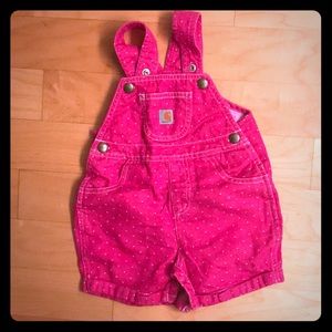 EUC Baby Girl Carhartt Overalls